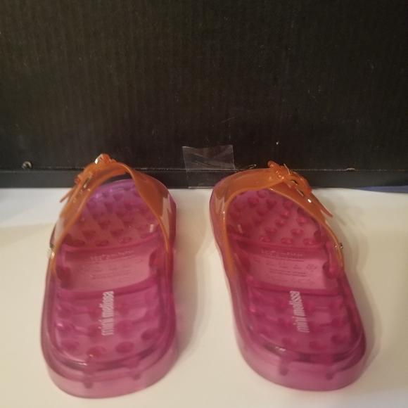 Mini Melissa Jelly buckle slides sandals girls 4 pink orange - Picture 8 of 11